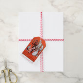 Krampus en St. Nicholas cadeau label Cadeaulabel (Met Touw)