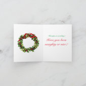 Krampus en St. Nicholas Card Feestdagen Kaart (Binnen)