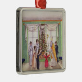 Krampus en St. Nicholas uit het tijdschrift van Ca Metalen Ornament (Rechts)