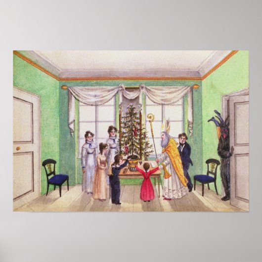 Krampus en St. Nicholas uit het tijdschrift van Ca Poster (Voorkant)