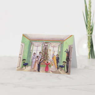 Krampus en St. Nicholas van dagboek van Carl Feestdagen Kaart