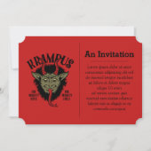 Krampus Face Naughty Invitation Kaart (Voorkant)
