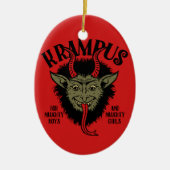 Krampus Face Naughty Keramisch Ornament (Voorkant)