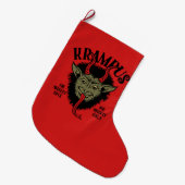 Krampus Face Naughty Kerstmis Stocking Grote Kerstsok (Voorkant (Hangend))