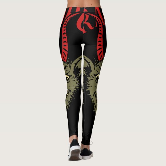 Krampus Face Naughty Leggings (Achterkant)