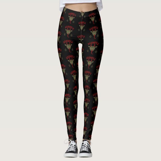 Krampus Face Naughty Leggings (Voorkant)