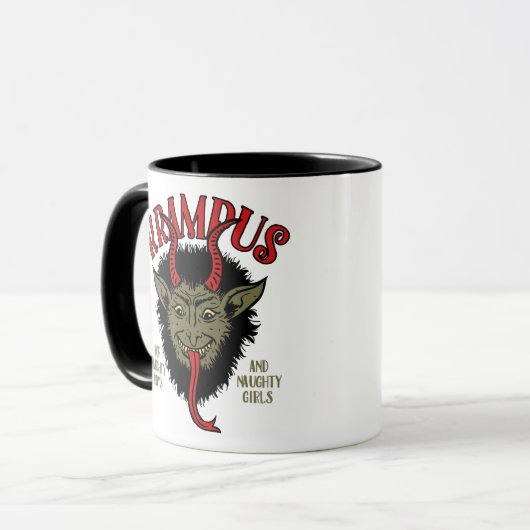 Krampus Face Naughty Mok (Voorkant links)