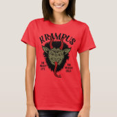 Krampus Face Naughty T-shirt (Voorkant)