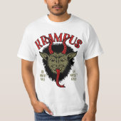 Krampus Face Naughty T-shirt (Voorkant)
