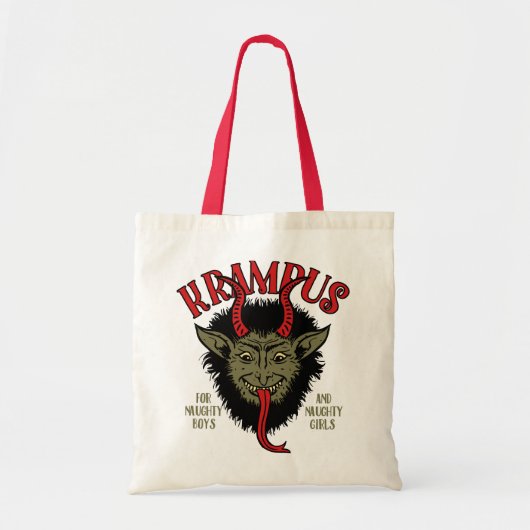 Krampus Face Naughty Tote Bag (Voorkant)