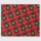 Krampus Face Naughty Wrapping Paper Cadeaupapier (Vlak)