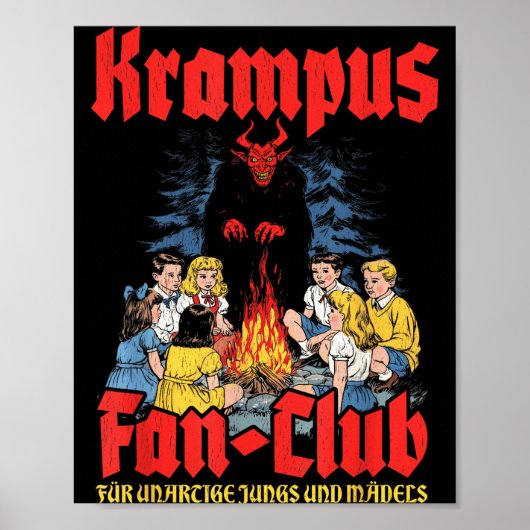 Krampus Fan-club Ugly Xmas German Christmas Demon Poster (Voorkant)
