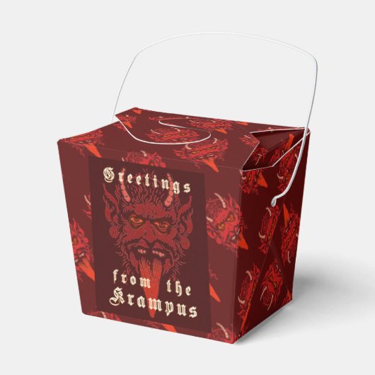Krampus Favor Box Bedankdoosjes (Voorkant Zijde)