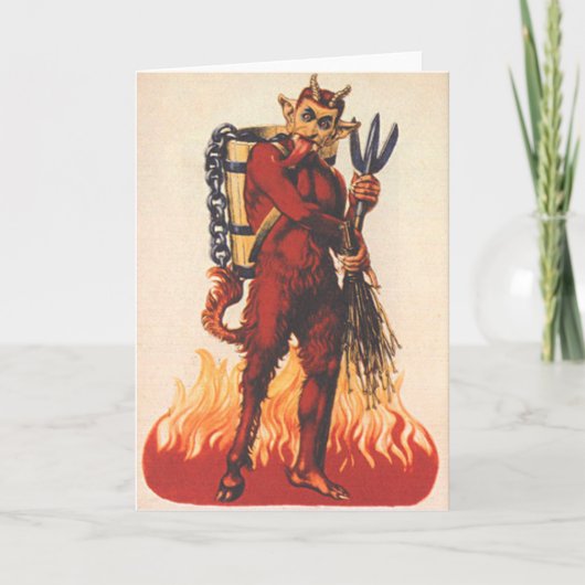 Krampus Feestdagen Kaart (Voorkant)