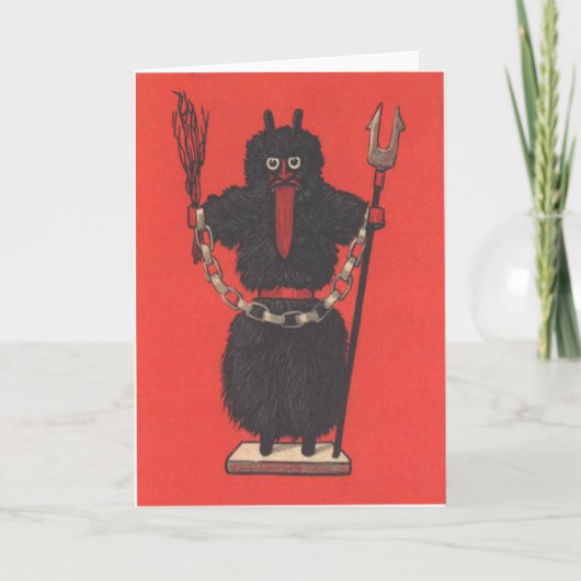 Krampus Feestdagen Kaart (Voorkant)