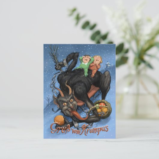 Krampus Feestdagenkaart (Staand voorkant)