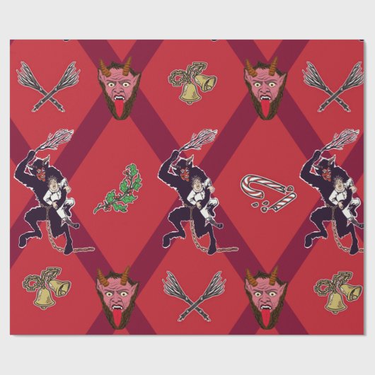 Krampus Festivus Wrapping Paper Cadeaupapier (Vlak)