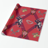 Krampus Festivus Wrapping Paper Cadeaupapier (Uitgerold)