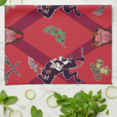 Krampus Festuvis Kitchen Towel Theedoek (Gevouwen)