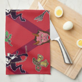 Krampus Festuvis Kitchen Towel Theedoek (Quarter Fold)