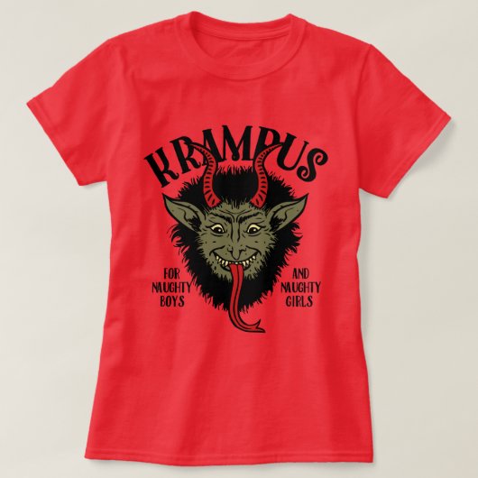 Krampus gezicht stout t-shirt (Design voorkant)