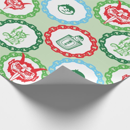 Krampus Gift Wrap Cadeaupapier (Hoek)