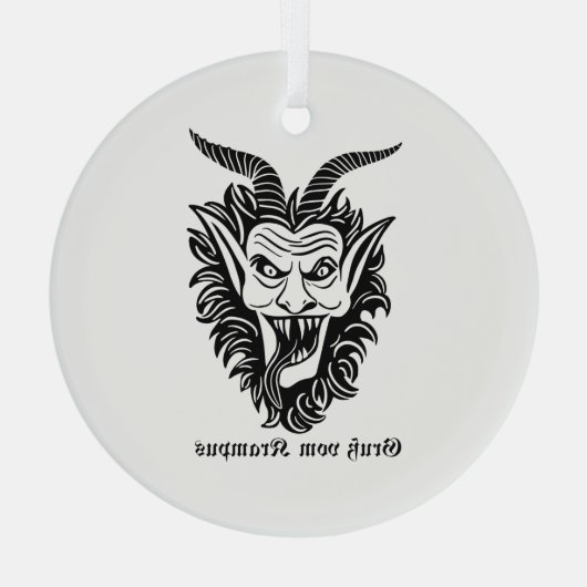 Krampus Glas Ornament (Achterkant)