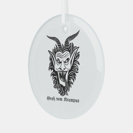 Krampus Glas Ornament (Voorkant links)