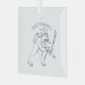 Krampus Glas Ornament (Voorkant links)
