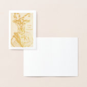 Krampus Gold Foil Kerstvakantie Mini Kaart (Display)