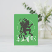 Krampus Green Briefkaart (Staand voorkant)