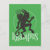 Krampus Green Briefkaart (Voorkant)