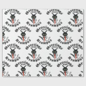 Krampus Greetings Cadeaupapier (Vlak)