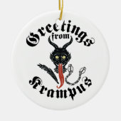 Krampus Greetings Keramisch Ornament (Voorkant)