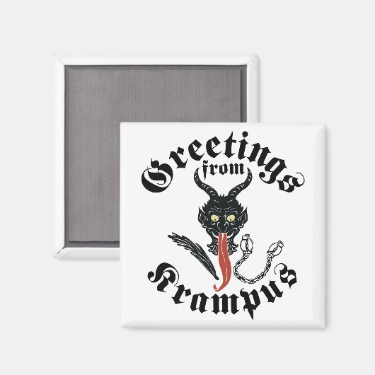Krampus Greetings Magneet (Voorkant / Achterkant)