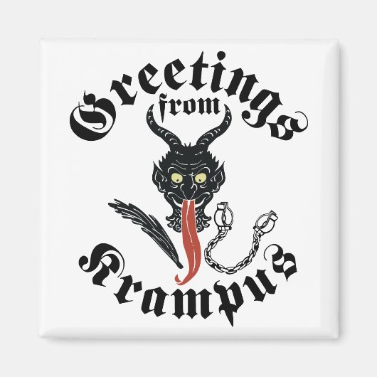Krampus Greetings Magneet (Voorkant)