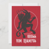 Krampus Gruss Vom Krampus kerstavond Feestdagenkaart (Voorkant)