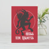 Krampus Gruss Vom Krampus kerstavond Feestdagenkaart (Staand voorkant)