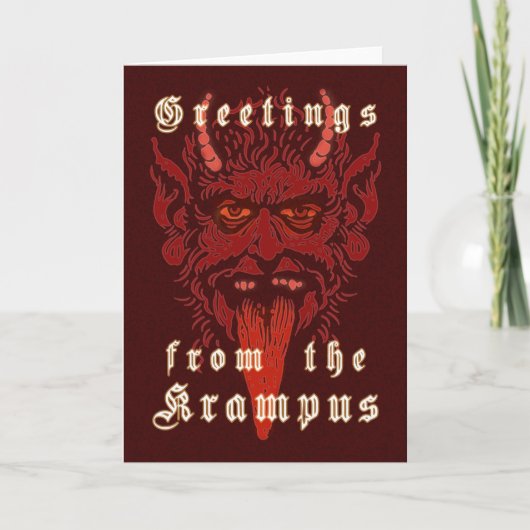 Krampus Head Card Kaart (Voorkant)