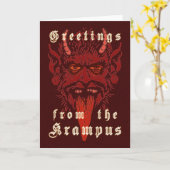 Krampus Head Card Kaart (Gele Bloem)
