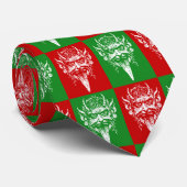 Krampus head stropdas (Opgerold)