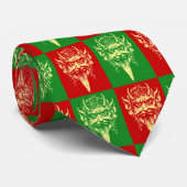 Krampus head stropdas (Opgerold)