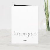 Krampus heeft een lange tong feestdagen kaart (Achterkant)