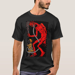 Krampus heeft een lange tong. t-shirt