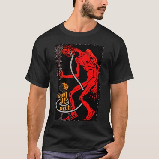 Krampus heeft een lange tong. t-shirt (Voorkant)