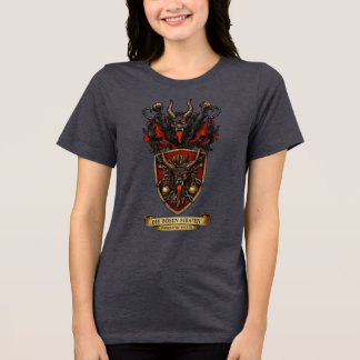 Krampus Heraldisch Wapen Wapenschild Kerstmis Tri-Blend Shirt