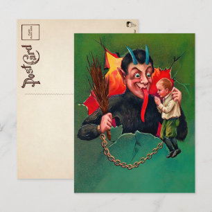 Krampus Holding Briefkaart