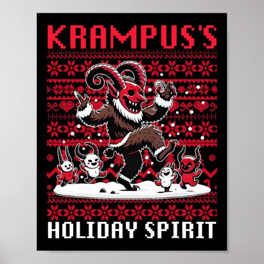 Krampus Holiday Spirit Design Kerstseizoen Evi Poster (Voorkant)