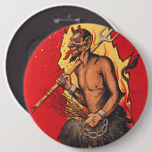 Krampus Hoogvork Schakelaar Ronde Button 6,0 Cm (Voorkant /achterkant)