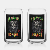 Krampus Horror Blikvorm Glas (Voorkant)
